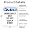 Signmission Exit Sign, Aluminum, 12 in W, 18 in H, Emergency Exit Do Not Block Door OS-2PACK-NS-A-1218-V-11805 - alternate 3
